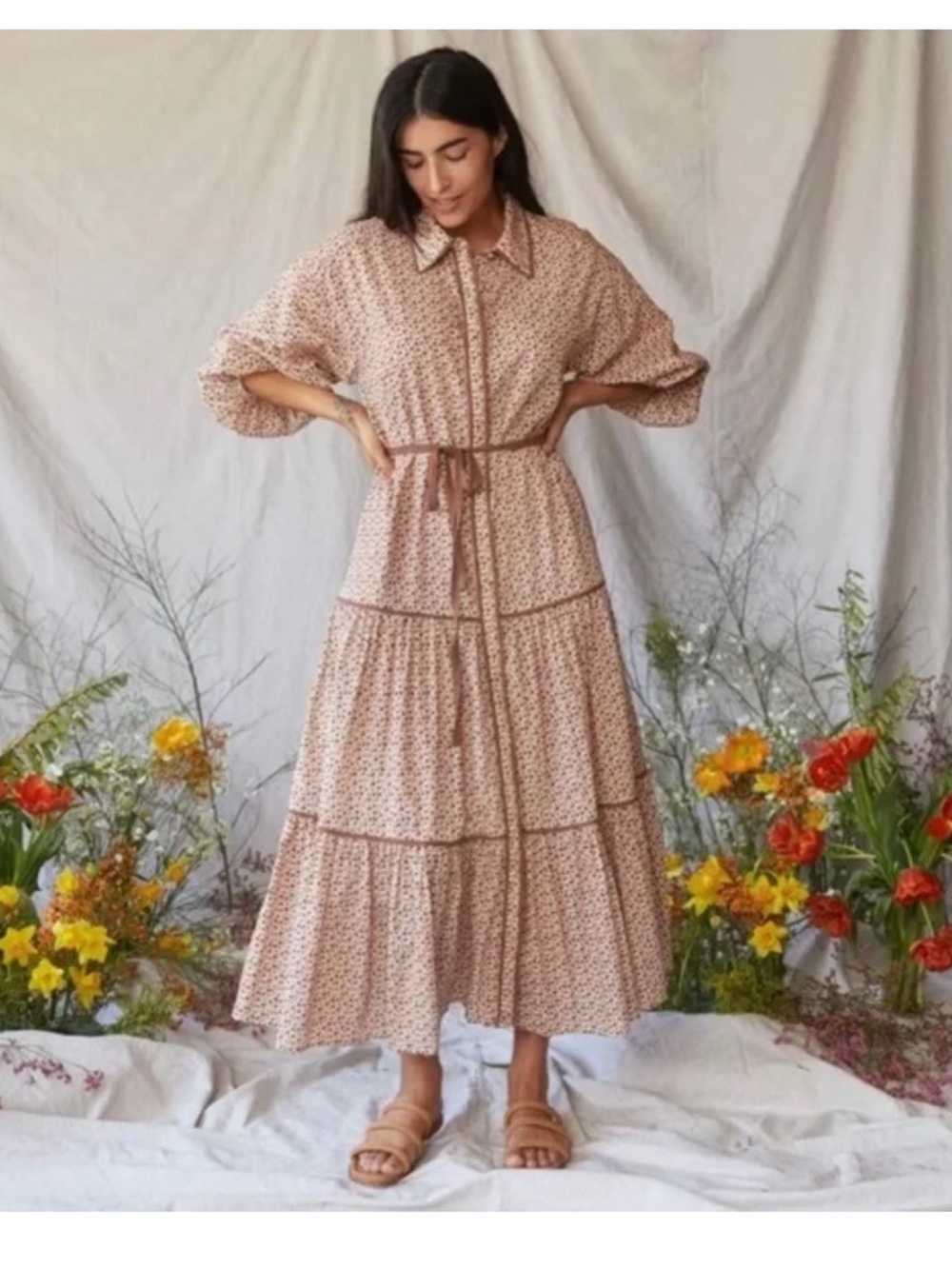 Christy Dawn Blakely Floral Buttondown Dress